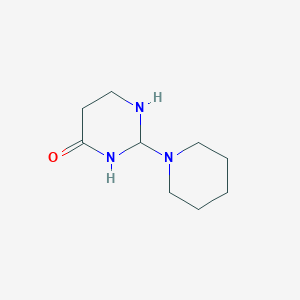 molecular formula C9H13N3O B3420635 2-Piperidin-1-yl-1,3-diazinan-4-one CAS No. 19810-81-2