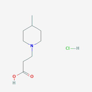 molecular formula C9H18ClNO2 B3420640 3-(4-Methylpiperidin-1-yl)propanoic acid hydrochloride CAS No. 19854-75-2