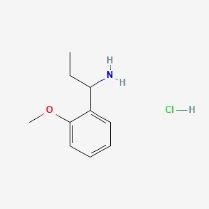 molecular formula C10H16ClNO B3420655 1-(2-Methoxyphenyl)propan-1-amine hydrochloride CAS No. 1987286-74-7