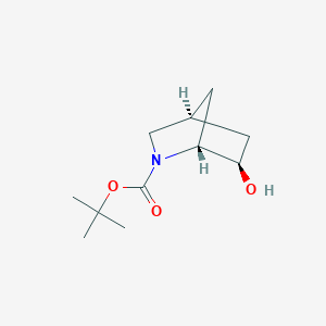 molecular formula C11H19NO3 B3420657 (1R,4S,6R)-叔丁基-6-羟基-2-氮杂双环[2.2.1]庚烷-2-羧酸酯 CAS No. 198835-02-8