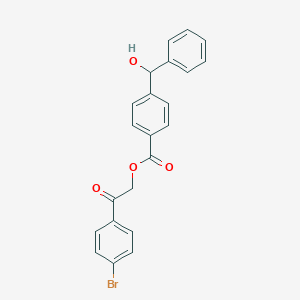 molecular formula C22H17BrO4 B342066 2-(4-Bromophenyl)-2-oxoethyl 4-[hydroxy(phenyl)methyl]benzoate 