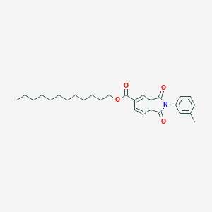 molecular formula C28H35NO4 B342076 Dodecyl 2-(3-methylphenyl)-1,3-dioxo-5-isoindolinecarboxylate 