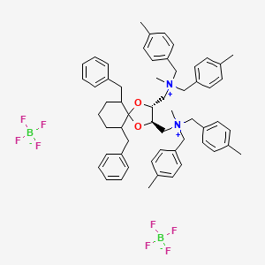 molecular formula C58H70B2F8N2O2 B3420761 6,10-二苄基-N,N'-二甲基-N,N,N',N'-四(4-甲基苄基)-1,4-二氧杂螺[4.5]癸烷-(2R,3R)-二基(甲基铵)双(四氟硼酸盐) CAS No. 2010983-27-2