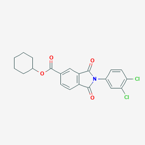 molecular formula C21H17Cl2NO4 B342084 Cyclohexyl 2-(3,4-dichlorophenyl)-1,3-dioxo-5-isoindolinecarboxylate 