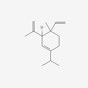 molecular formula C15H24 B3420855 4-乙烯基-4-甲基-3-(1-甲基乙烯基)-1-(1-甲基乙基)环己烯，(3R-反式)- CAS No. 20307-84-0