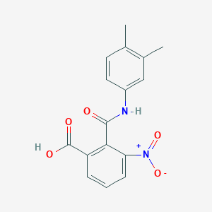 molecular formula C16H14N2O5 B342086 2-[(3,4-Dimethylphenyl)carbamoyl]-3-nitrobenzoic acid 