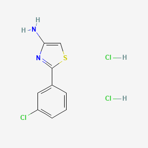 molecular formula C9H9Cl3N2S B3420861 2-(3-Chlorophenyl)-1,3-thiazol-4-amine dihydrochloride CAS No. 2031258-68-9