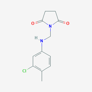 molecular formula C12H13ClN2O2 B342087 1-[(3-Chloro-4-methylanilino)methyl]-2,5-pyrrolidinedione 