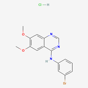 N-(3-bromophenyl)-6,7-dimethoxyquinazolin-4-amine;hydrochloride