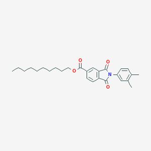 molecular formula C27H33NO4 B342091 Decyl 2-(3,4-dimethylphenyl)-1,3-dioxoisoindoline-5-carboxylate 
