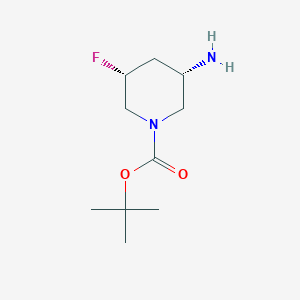 molecular formula C10H19FN2O2 B3420928 tert-butyl (3S,5R)-3-amino-5-fluoropiperidine-1-carboxylate CAS No. 2059917-34-7