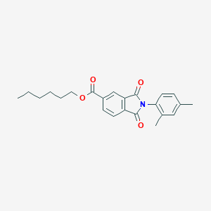 molecular formula C23H25NO4 B342101 Hexyl 2-(2,4-dimethylphenyl)-1,3-dioxo-5-isoindolinecarboxylate 