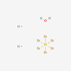 molecular formula Br6H4OPt B3421012 Hydrogen hexabromoplatinate(iv)hydrate,99.9% CAS No. 207386-85-4