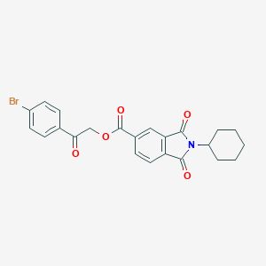 molecular formula C23H20BrNO5 B342104 2-(4-Bromophenyl)-2-oxoethyl 2-cyclohexyl-1,3-dioxo-5-isoindolinecarboxylate 