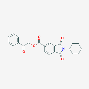 molecular formula C23H21NO5 B342105 2-oxo-2-phenylethyl 2-cyclohexyl-1,3-dioxo-2,3-dihydro-1H-isoindole-5-carboxylate 