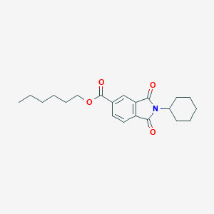 molecular formula C21H27NO4 B342106 Hexyl 2-cyclohexyl-1,3-dioxo-5-isoindolinecarboxylate 
