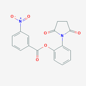 molecular formula C17H12N2O6 B342107 2-(2,5-Dioxo-1-pyrrolidinyl)phenyl 3-nitrobenzoate 