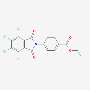 molecular formula C17H9Cl4NO4 B342114 ethyl 4-(4,5,6,7-tetrachloro-1,3-dioxo-1,3-dihydro-2H-isoindol-2-yl)benzoate 