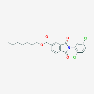 molecular formula C22H21Cl2NO4 B342115 Heptyl 2-(2,5-dichlorophenyl)-1,3-dioxo-5-isoindolinecarboxylate 