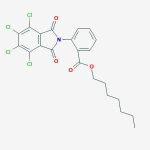molecular formula C22H19Cl4NO4 B342116 heptyl 2-(4,5,6,7-tetrachloro-1,3-dioxo-1,3-dihydro-2H-isoindol-2-yl)benzoate 