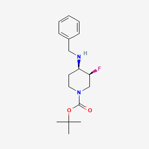 molecular formula C17H25FN2O2 B3421238 (3S,4R)-tert-Butyl 4-(benzylamino)-3-fluoropiperidine-1-carboxylate CAS No. 211108-53-1