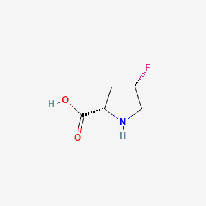 molecular formula C5H8FNO2 B3421247 (2S,4S)-4-fluoropyrrolidine-2-carboxylic acid CAS No. 21156-75-2