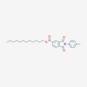 molecular formula C28H35NO4 B342126 Dodecyl 2-(4-methylphenyl)-1,3-dioxo-5-isoindolinecarboxylate 
