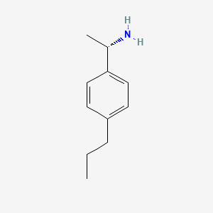molecular formula C11H17N B3421283 (1S)-1-(4-propylphenyl)ethanamine CAS No. 212968-68-8
