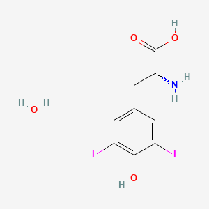 molecular formula C9H11I2NO4 B3421303 3,5-Diiodo-D-tyrosine monohydrate CAS No. 213475-53-7