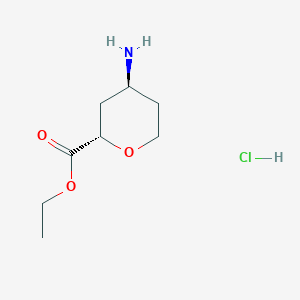 rel-(2S,4S)-Ethyl 4-aminotetrahydro-2H-pyran-2-carboxylate hydrochloride