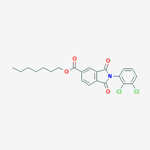 molecular formula C22H21Cl2NO4 B342141 Heptyl 2-(2,3-dichlorophenyl)-1,3-dioxoisoindoline-5-carboxylate 