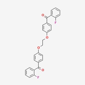 molecular formula C28H20F2O4 B3421423 2-Fluorophenyl 4-(2-{4-[(2-fluorophenyl)carbonyl]phenoxy}ethoxy)phenyl ketone CAS No. 216144-24-0