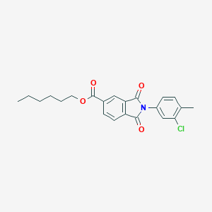 Hexyl 2-(3-chloro-4-methylphenyl)-1,3-dioxoisoindoline-5-carboxylate