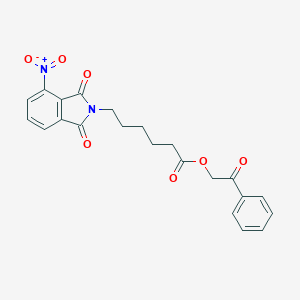 molecular formula C22H20N2O7 B342146 2-oxo-2-phenylethyl 6-(4-nitro-1,3-dioxo-1,3-dihydro-2H-isoindol-2-yl)hexanoate 