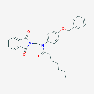 molecular formula C29H30N2O4 B342147 N-[4-(benzyloxy)phenyl]-N-[(1,3-dioxo-1,3-dihydro-2H-isoindol-2-yl)methyl]heptanamide 