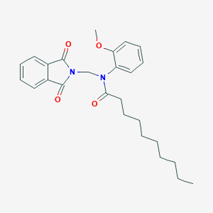 molecular formula C26H32N2O4 B342148 N-[(1,3-dioxo-1,3-dihydro-2H-isoindol-2-yl)methyl]-N-(2-methoxyphenyl)decanamide 
