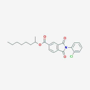 molecular formula C23H24ClNO4 B342150 1-Methylheptyl 2-(2-chlorophenyl)-1,3-dioxoisoindoline-5-carboxylate 