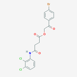 molecular formula C18H14BrCl2NO4 B342151 2-(4-Bromophenyl)-2-oxoethyl 4-[(2,3-dichlorophenyl)amino]-4-oxobutanoate 
