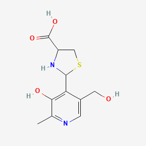molecular formula C11H14N2O4S B3421526 2-(3-Hydroxy-5-(hydroxymethyl)-2-methylpyridin-4-yl)thiazolidine-4-carboxylic acid CAS No. 21891-56-5