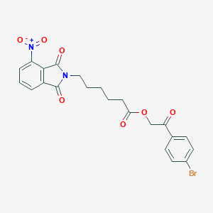 molecular formula C22H19BrN2O7 B342154 2-(4-bromophenyl)-2-oxoethyl 6-(4-nitro-1,3-dioxo-1,3-dihydro-2H-isoindol-2-yl)hexanoate 