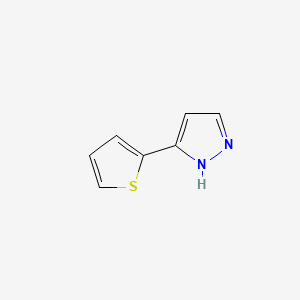 molecular formula C7H6N2S B3421556 3-(thiophen-2-yl)-1H-pyrazole CAS No. 219863-71-5