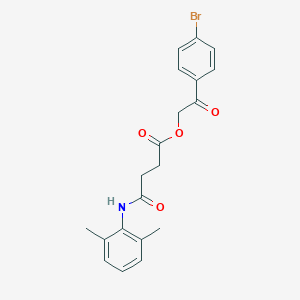 molecular formula C20H20BrNO4 B342156 2-(4-Bromophenyl)-2-oxoethyl 4-(2,6-dimethylanilino)-4-oxobutanoate 