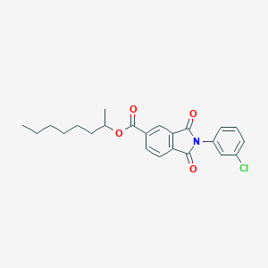 molecular formula C23H24ClNO4 B342158 1-Methylheptyl 2-(3-chlorophenyl)-1,3-dioxoisoindoline-5-carboxylate 