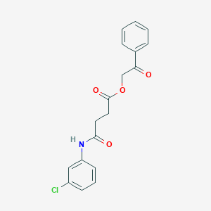 molecular formula C18H16ClNO4 B342159 2-Oxo-2-phenylethyl 4-(3-chloroanilino)-4-oxobutanoate 