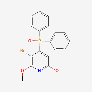 molecular formula C19H17BrNO3P B3421607 (3-Bromo-2,6-dimethoxy-4-pyridyl)diphenylphosphine oxide CAS No. 220998-36-7