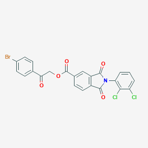 molecular formula C23H12BrCl2NO5 B342161 2-(4-Bromophenyl)-2-oxoethyl 2-(2,3-dichlorophenyl)-1,3-dioxoisoindoline-5-carboxylate 