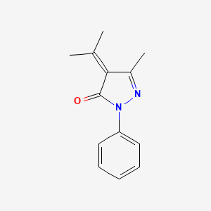molecular formula C13H14N2O B3421618 5-Methyl-2-phenyl-4-propan-2-ylidene-3-pyrazolone CAS No. 22123-17-7