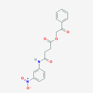 molecular formula C18H16N2O6 B342163 2-Oxo-2-phenylethyl 4-[(3-nitrophenyl)amino]-4-oxobutanoate 