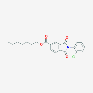 molecular formula C22H22ClNO4 B342164 Heptyl 2-(2-chlorophenyl)-1,3-dioxoisoindoline-5-carboxylate 