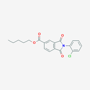 molecular formula C20H18ClNO4 B342165 pentyl 2-(2-chlorophenyl)-1,3-dioxo-2,3-dihydro-1H-isoindole-5-carboxylate 